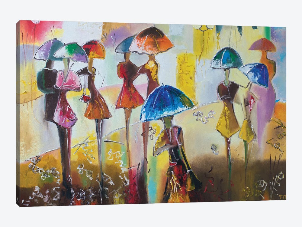 With Rain by Tanija Petrus 1-piece Canvas Art