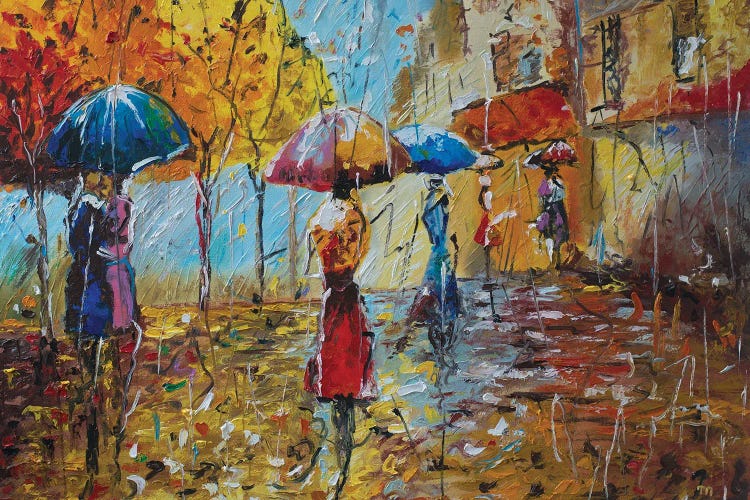 Streets Of Paris. Rain by Tanija Petrus wall art