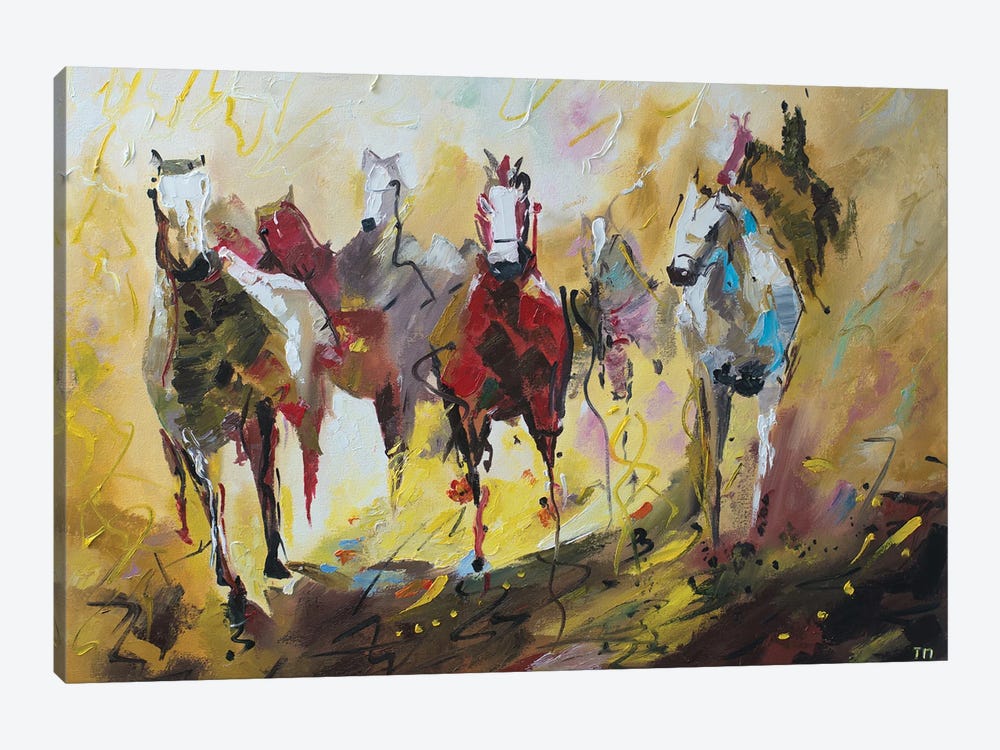 Horses by Tanija Petrus 1-piece Canvas Artwork