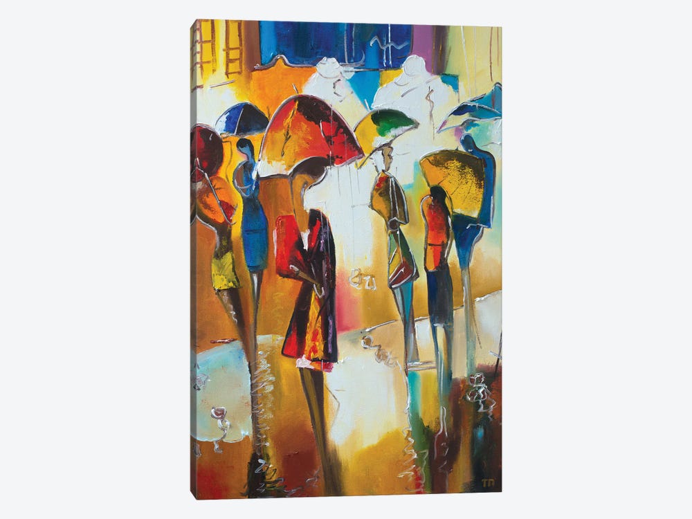 Walking In The Rain by Tanija Petrus 1-piece Canvas Print