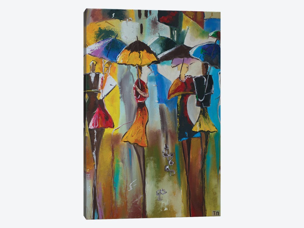April Showers by Tanija Petrus 1-piece Canvas Artwork