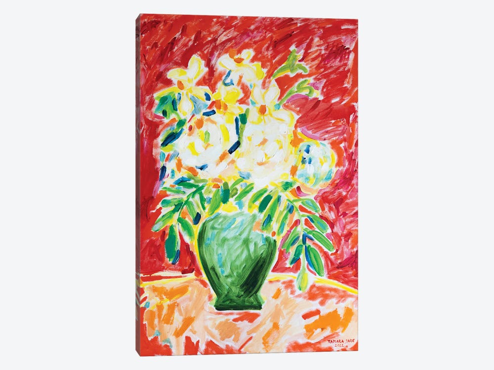 Green Vase by Tamara Jare 1-piece Canvas Art Print