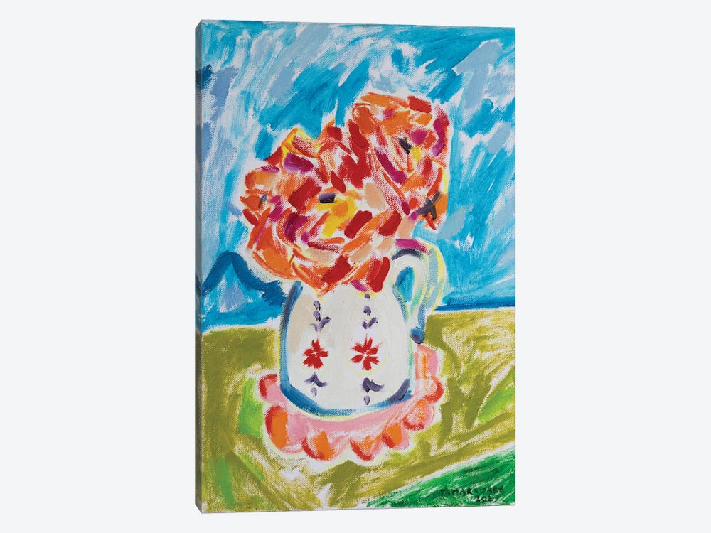 Jug With Flowers by Tamara Jare 1-piece Canvas Wall Art