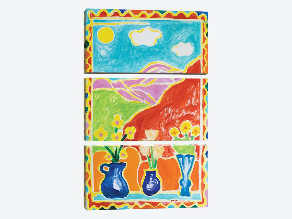 My Studio Window After Matisse Window At Tahiti by Tamara Jare 3-piece Canvas Art Print