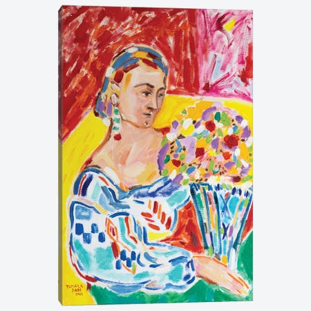 Portrait After Matisse Canvas Print #TJR24} by Tamara Jare Canvas Artwork