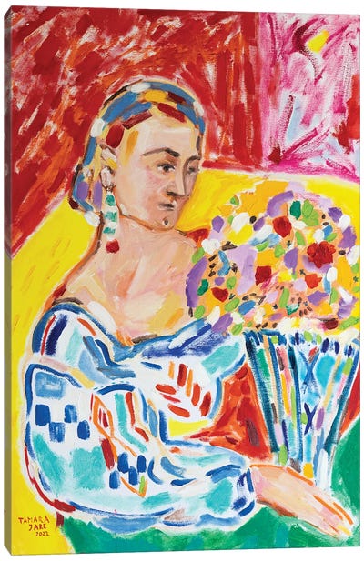 Portrait After Matisse Canvas Art Print - Tamara Jare