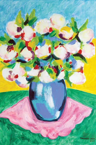 Artists Like Matisse: Snowball Bush Bouquet From My Garden by Tamara Jare