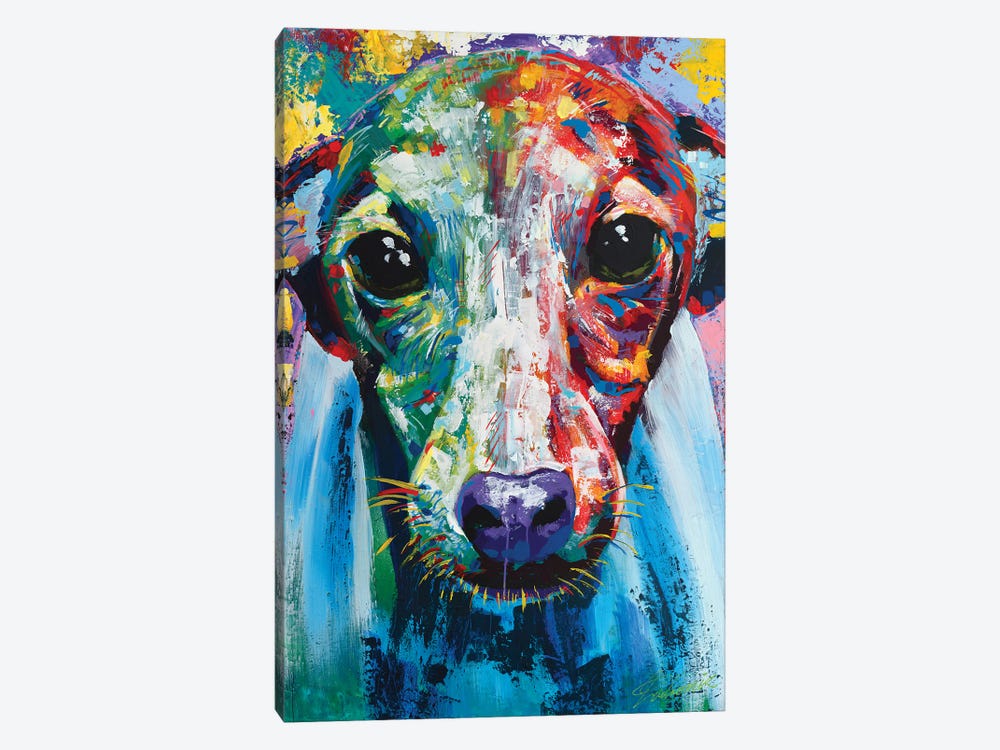 Italian Greyhound I by Tadaomi Kawasaki 1-piece Canvas Art Print
