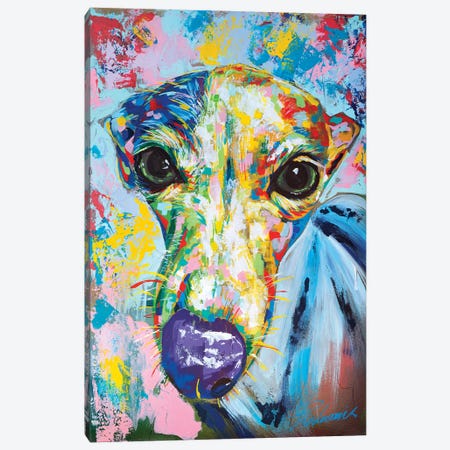 Italian Greyhound II Canvas Print #TKA16} by Tadaomi Kawasaki Art Print