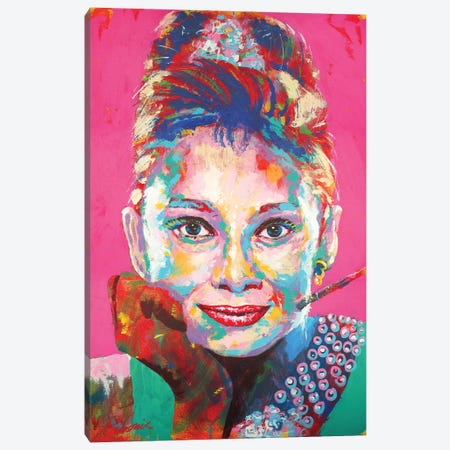 Audrey Hepburn I Canvas Print #TKA1} by Tadaomi Kawasaki Canvas Print