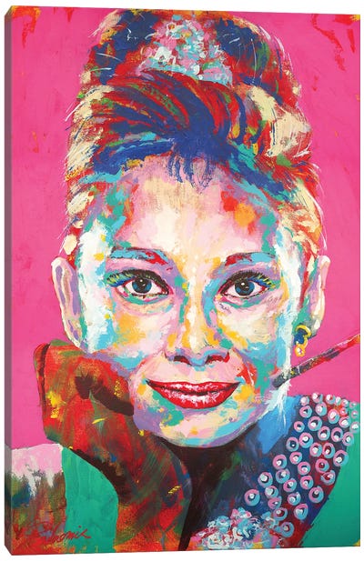Audrey Hepburn I Canvas Art Print - Audrey Hepburn
