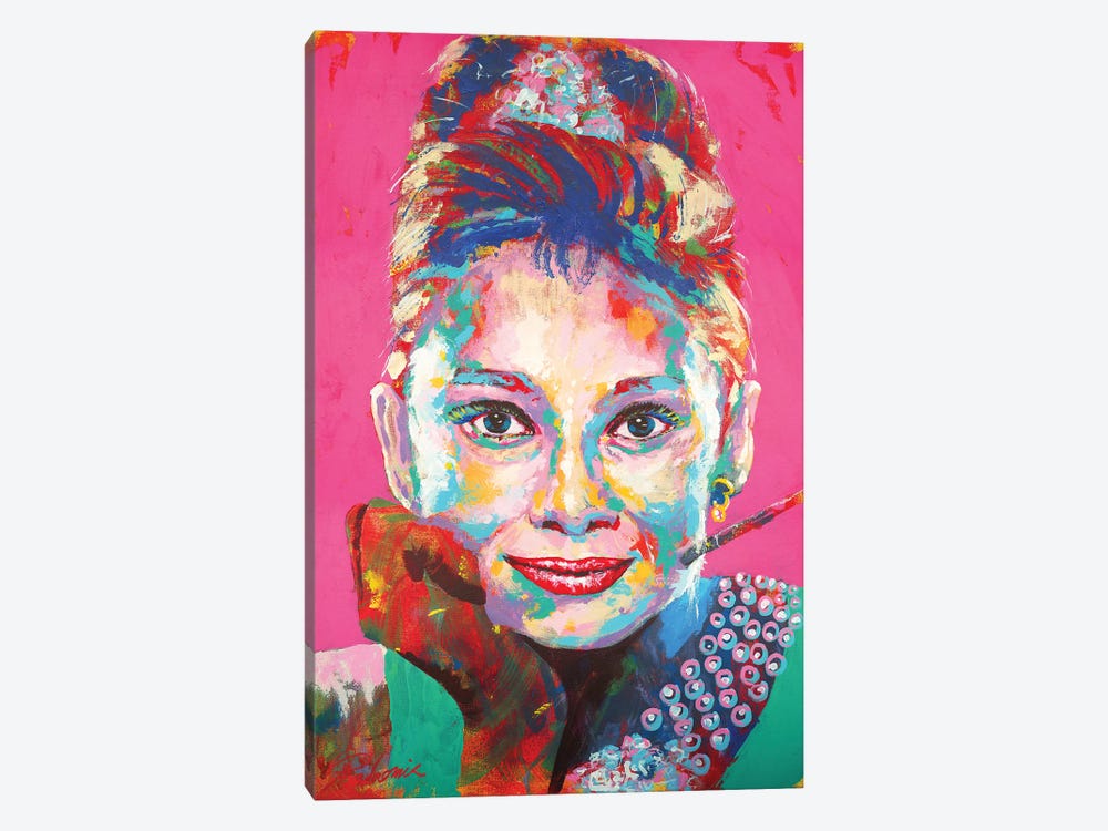 Audrey Hepburn I by Tadaomi Kawasaki 1-piece Canvas Wall Art