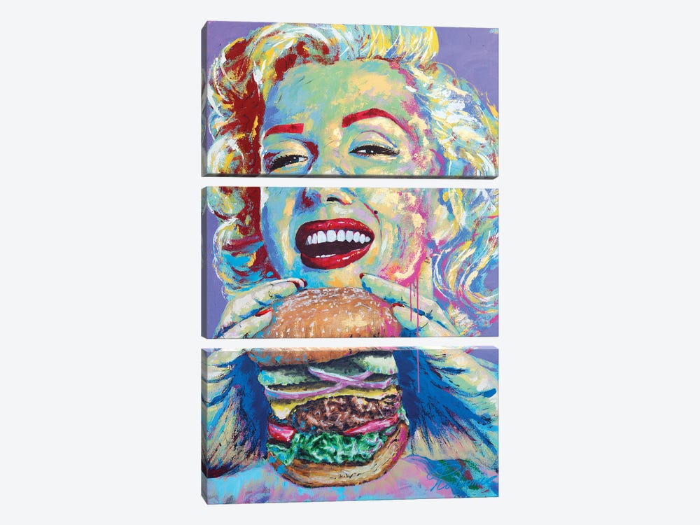 Marilyn Monroe III by Tadaomi Kawasaki 3-piece Canvas Print