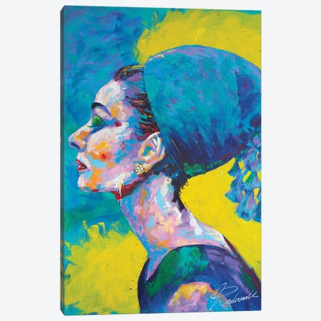 Audrey Hepburn II Canvas Print #TKA2} by Tadaomi Kawasaki Canvas Print