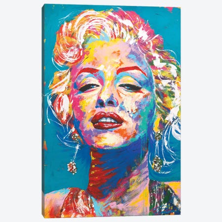 Marilyn Monroe I Canvas Print #TKA31} by Tadaomi Kawasaki Canvas Wall Art
