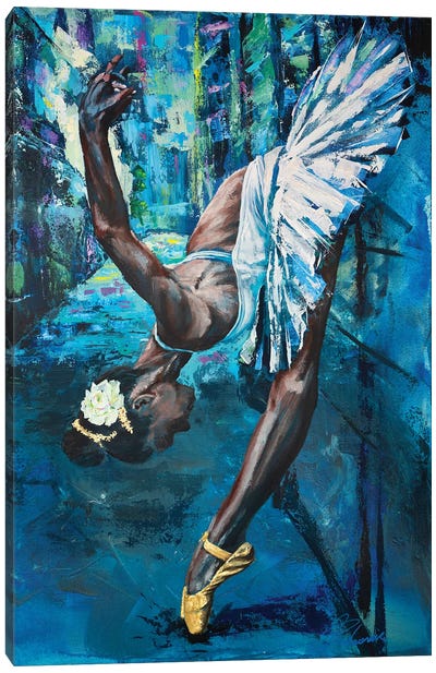 A Swan In The Backstreet Canvas Art Print - Ballet Art