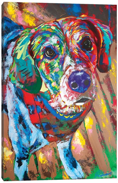 Beagle Portrait Canvas Art Print - Beagle Art