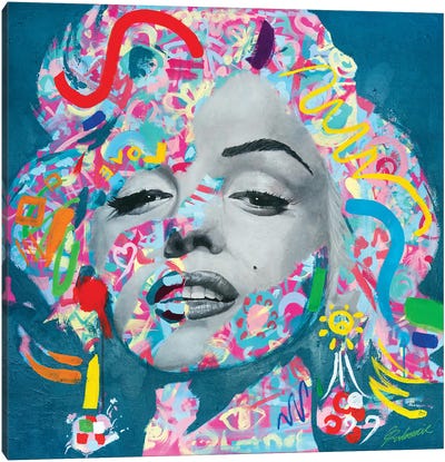 Marilyn Monroe V Canvas Art Print - Model & Fashion Icon Art