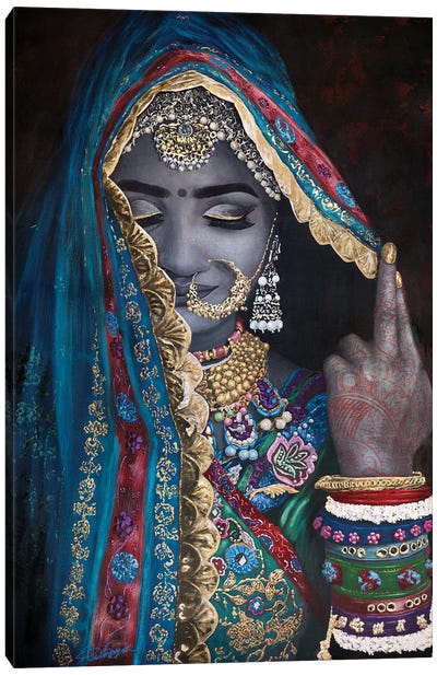 Ready For A Bride Canvas Art Print - Indian Décor