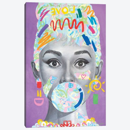 Audrey Hepburn - Kids X Tadaomi Collaboration - Canvas Print #TKA46} by Tadaomi Kawasaki Canvas Art