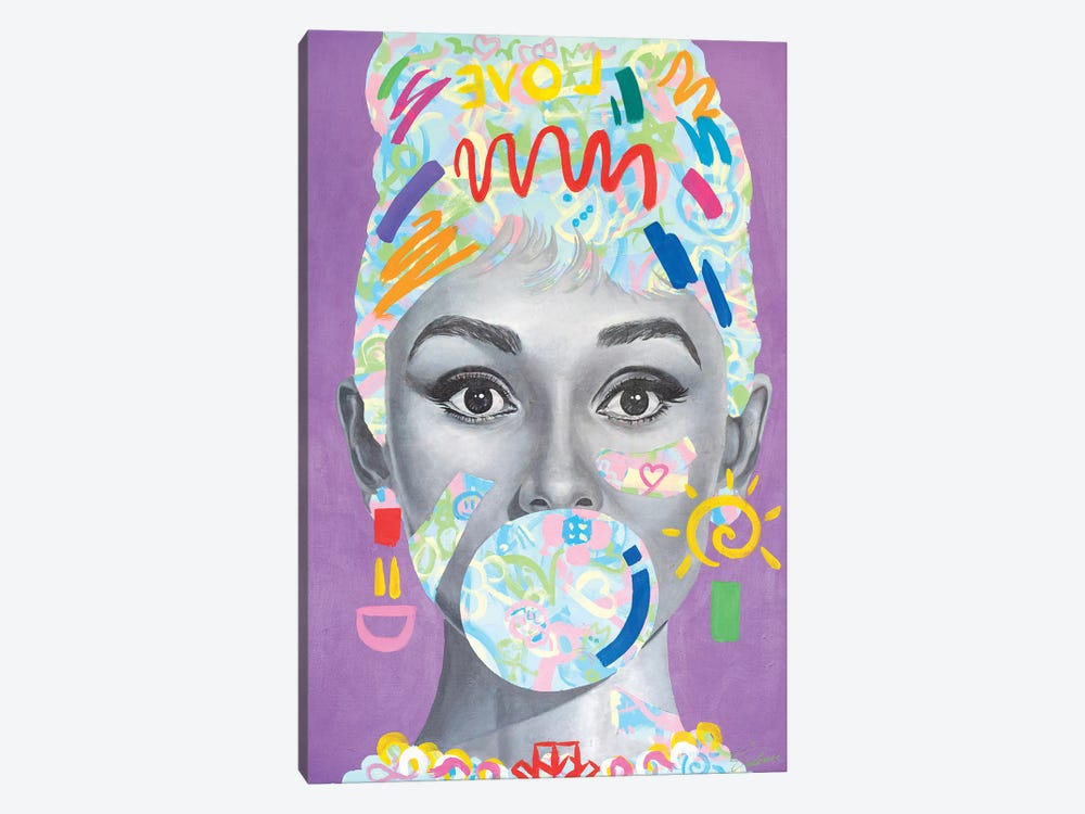 Audrey Hepburn - Kids X Tadaomi Collaboration - by Tadaomi Kawasaki 1-piece Canvas Art