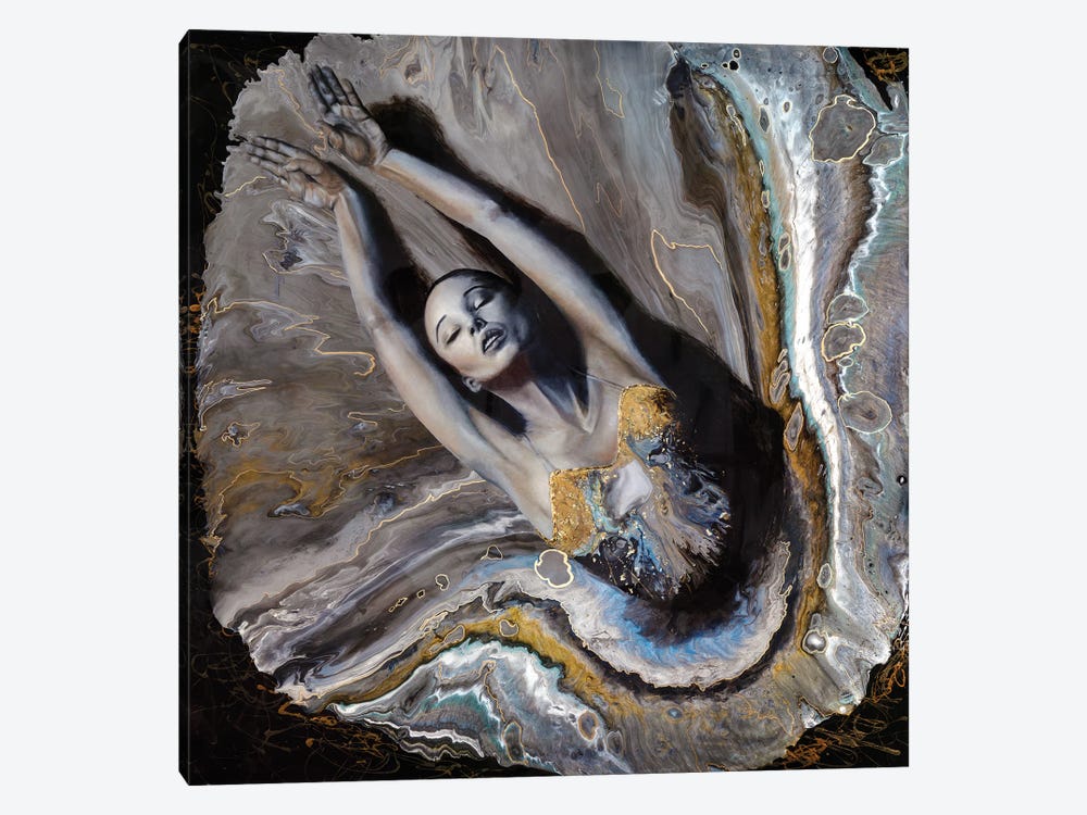 Mermaid In The Water by Tadaomi Kawasaki 1-piece Canvas Art