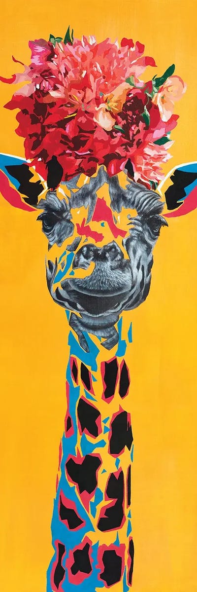 Giraffe II by Tadaomi Kawasaki multi panel art