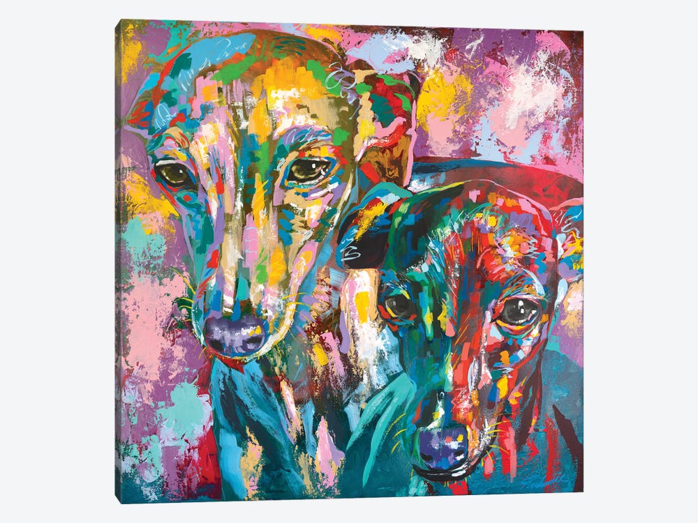 Italian Greyhound 07 by Tadaomi Kawasaki 1-piece Canvas Art Print