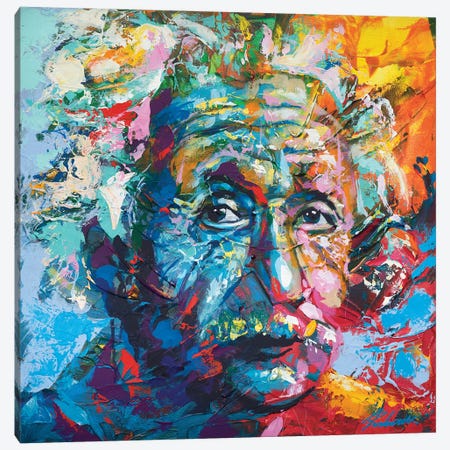 Einstein Canvas Print #TKA51} by Tadaomi Kawasaki Canvas Artwork