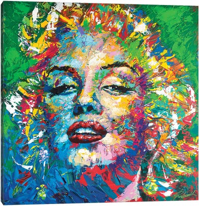 Marilyn Monroe VII Canvas Art Print - Model & Fashion Icon Art