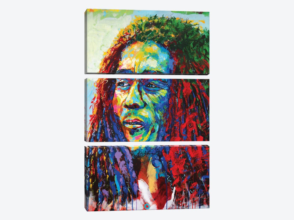 Bob Marley by Tadaomi Kawasaki 3-piece Canvas Artwork