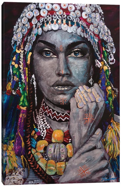 Berber - Amazigh Lady Canvas Art Print - Tadaomi Kawasaki