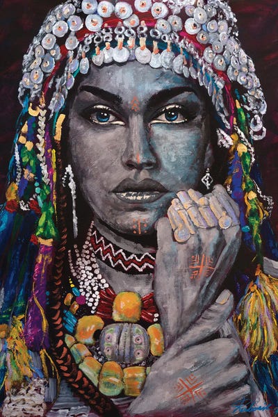 Asian Artists: Berber - Amazigh Lady by Tadaomi Kawasaki