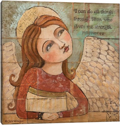 He Gives Me Strength Canvas Art Print