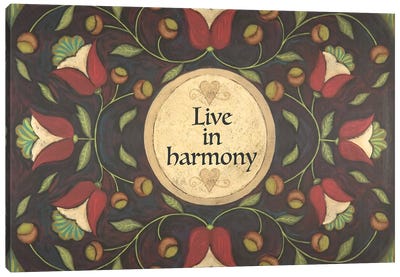 Live In Harmony Canvas Art Print - Teresa Kogut
