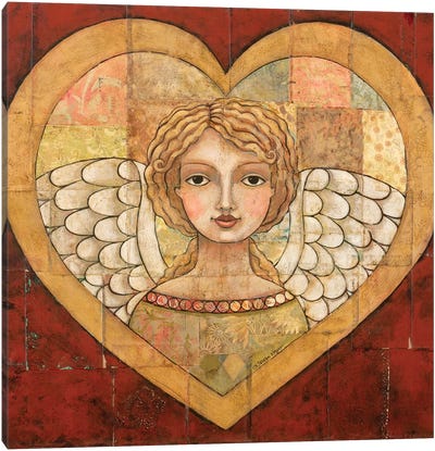 Love Is Of God With Scripture Canvas Art Print - Christmas Angel Art