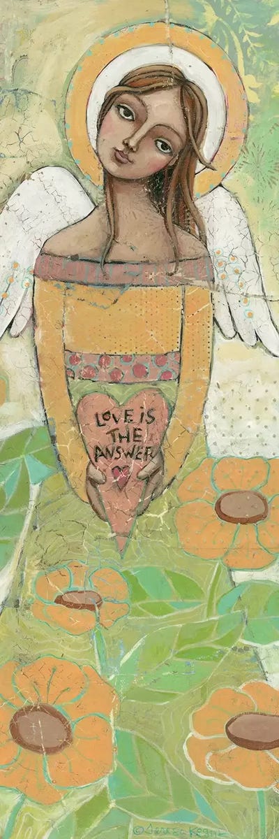 Love Is The Answer by Teresa Kogut multi panel art