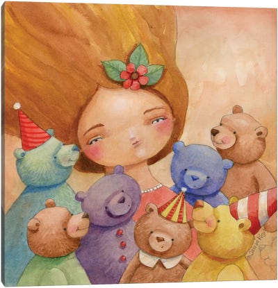 Lulu Bears Canvas Art Print - Teddy Bear