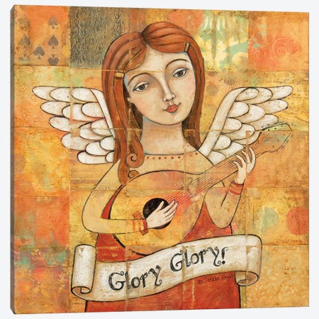 Angel With Guitar Canvas Print #TKG12} by Teresa Kogut Canvas Artwork