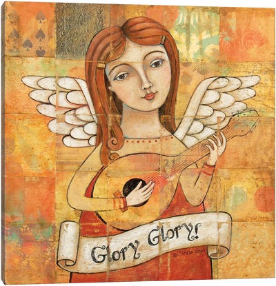 Angel With Guitar Canvas Art Print - Teresa Kogut