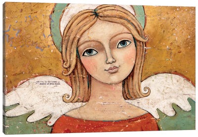 Mercy Peace & Love Canvas Art Print - Christmas Angel Art
