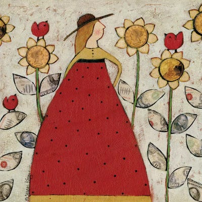 Money Grows by Teresa Kogut framed canvas print