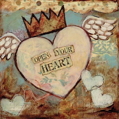 Open Your Heart by Teresa Kogut framed canvas print