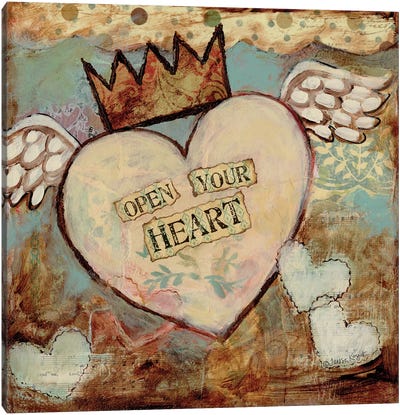 Open Your Heart Canvas Art Print - Teresa Kogut