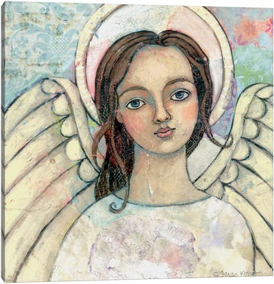 Peace Be With You Canvas Art Print - Christmas Angel Art