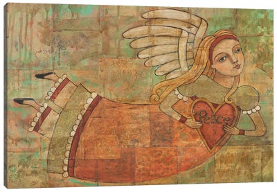 Peace In Your Heart Canvas Art Print - Christmas Angel Art