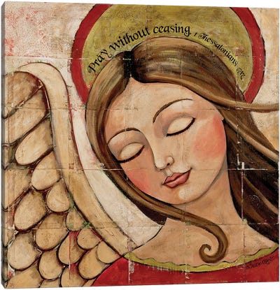 Pray Without Ceasing Canvas Art Print - Large Christmas Art