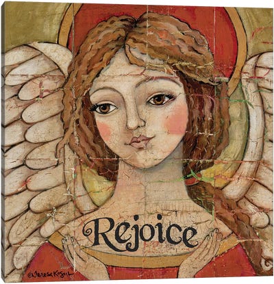 Rejoice Divinity Canvas Art Print - Christmas Angel Art
