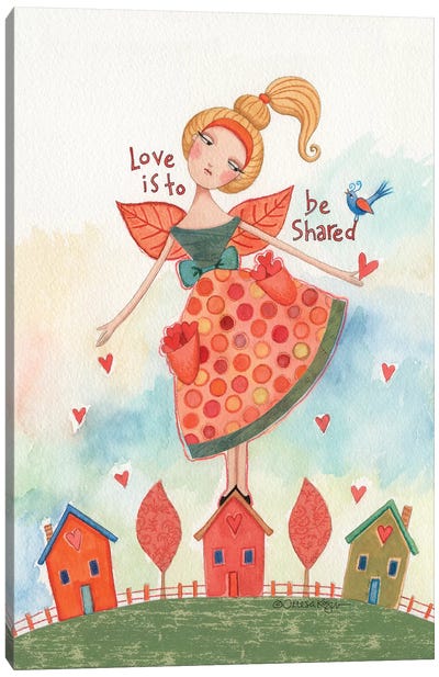 Share Love Canvas Art Print - Fairy Art
