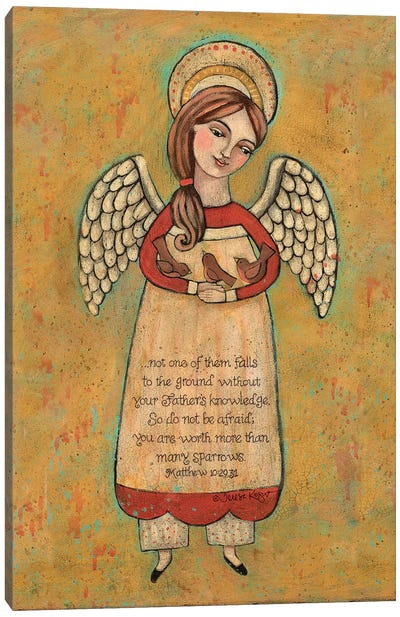 Sparrow Canvas Art Print - Angel Art